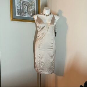 Champange Satin Panang Midi Dress by Chrissy Teigen x REVOLVE Extra Small NWT 🍾